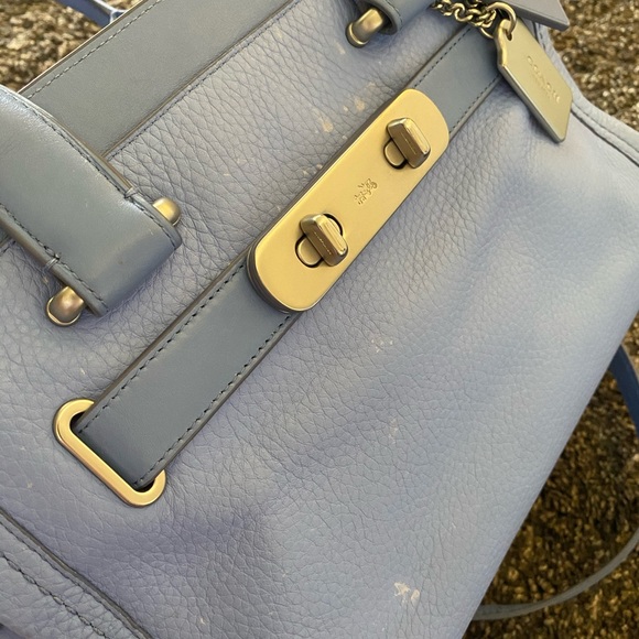 💵 SOLD 💵 Coach Swagger Christal Blue 33 - Picture 2 of 12